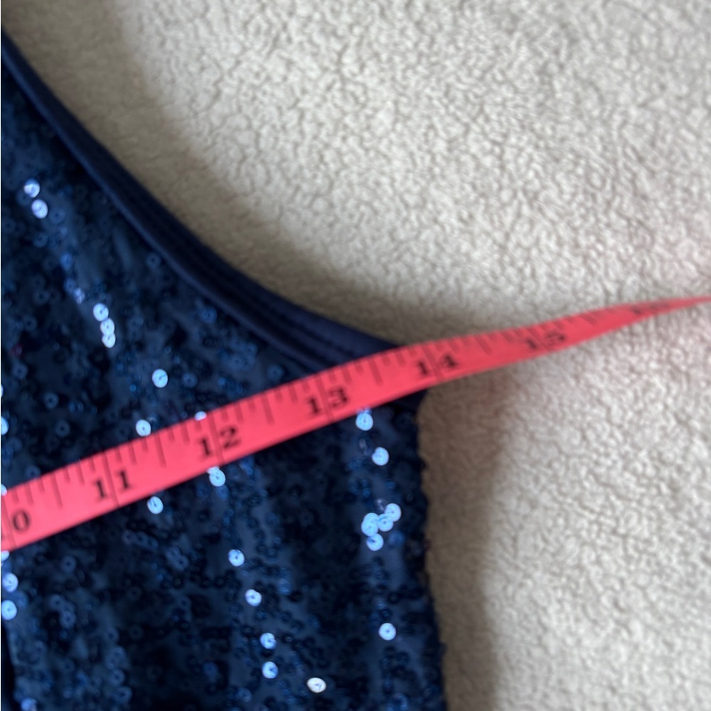 A Wish Come True Midnight Blue Sequin Dance Costume Jumpsuit, Adult Small - Picture 10 of 11